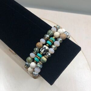 Curated bundle stackable leyering bracelets-small wrist BPD  and more